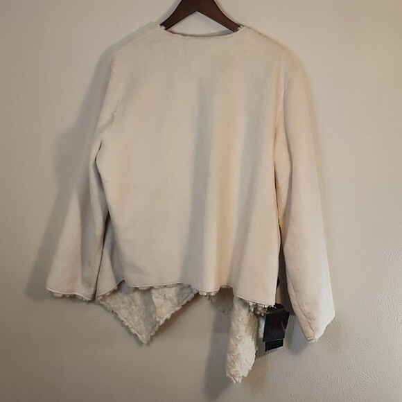 Adrienne Landau Faux Fur Water Fall Open Front Coat Size 1X NWT - Picture 6 of 16